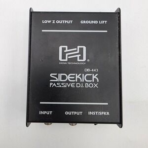 Hosa Sidekick Passive DI Box DIB-443 Guitar/Bass/Keys to Console, Transformer